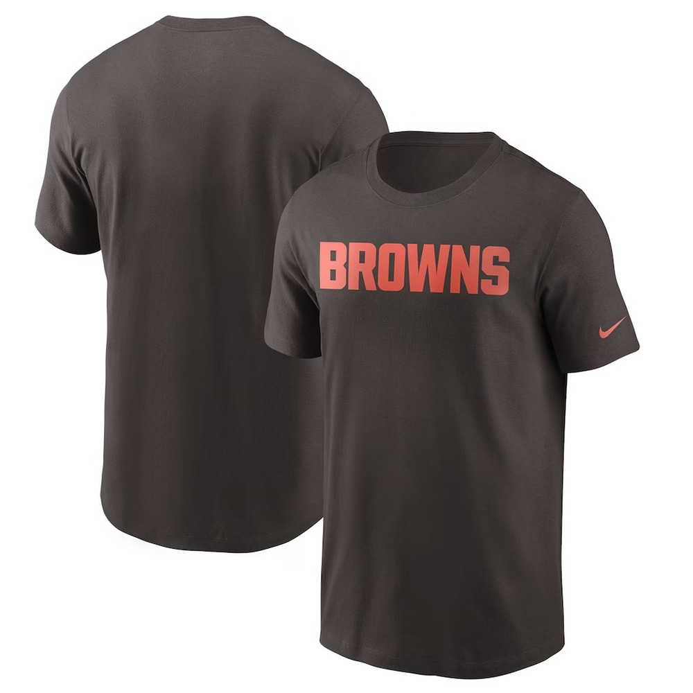 New Nike Cleveland Browns Mens Football Dri-fit Shirt Size Small Brown Orange
